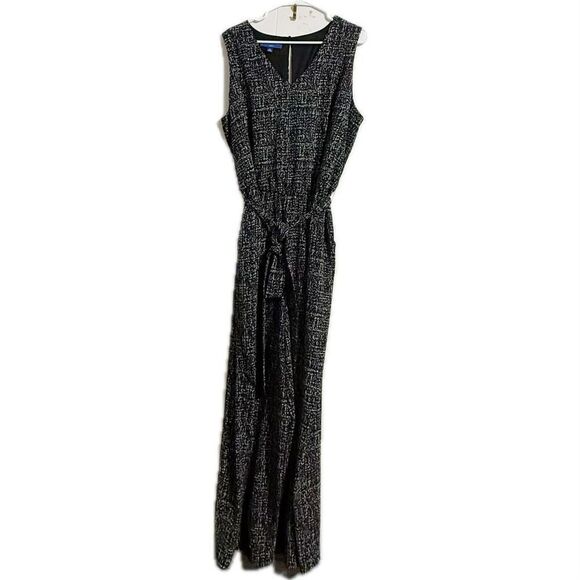 Apt. 9 women’s size XXL belted sleeveless full length jumpsuit. ￼ - Picture 1 of 5